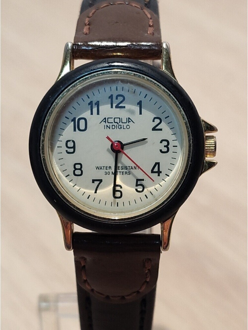 Acqua By Timex Indiglo Watch For Women With Brown Band And New Battery